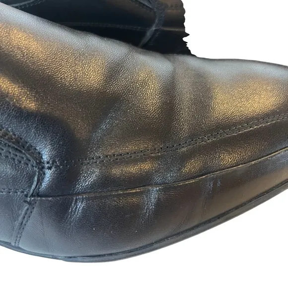 Bruno Magli Shoes Icily Size 8 M Handmade Leather Mod Loafer Rubber Sole Black