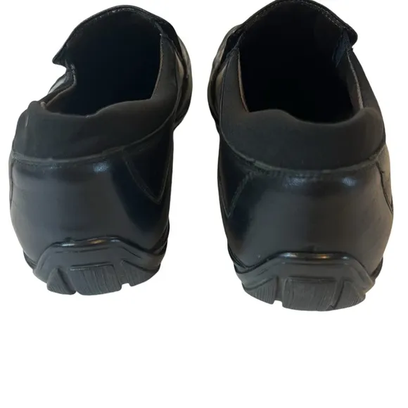 Bruno Magli Shoes Icily Size 8 M Handmade Leather Mod Loafer Rubber Sole Black