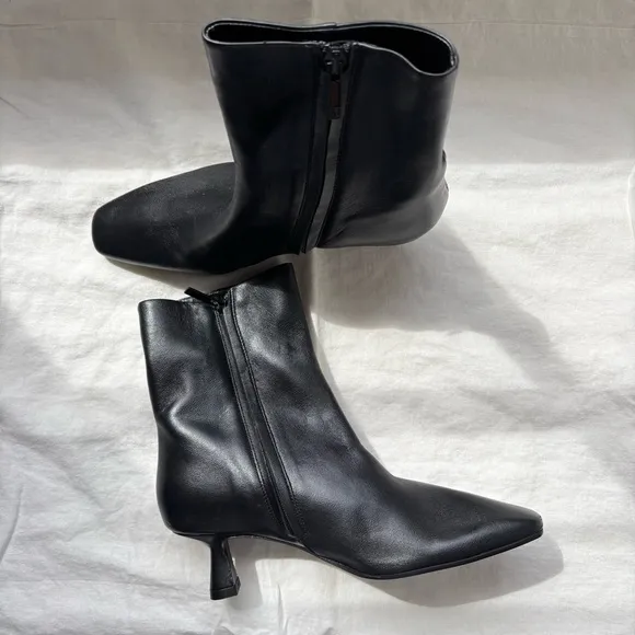 Bruno Magli Womens Mati Leather Ankle Boots Black Sz 6M