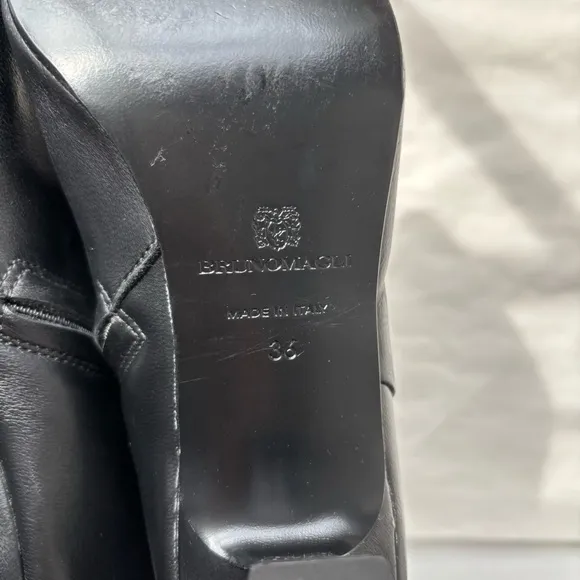 Bruno Magli Womens Mati Leather Ankle Boots Black Sz 6M
