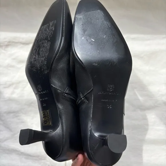 Bruno Magli Womens Mati Leather Ankle Boots Black Sz 6M