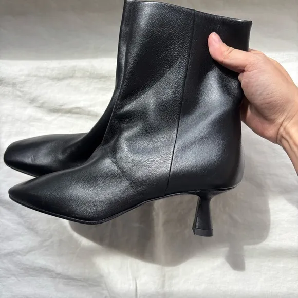 Bruno Magli Womens Mati Leather Ankle Boots Black Sz 6M