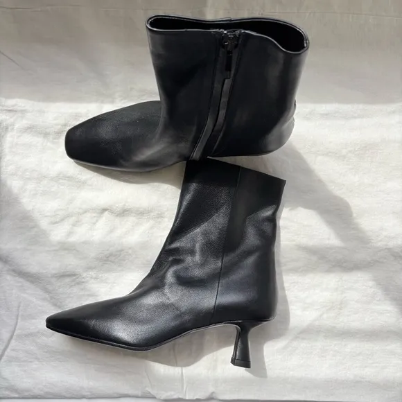 Bruno Magli Womens Mati Leather Ankle Boots Black Sz 6M