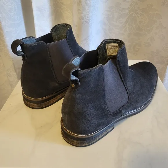 Bruno Marc Men's Classic Ankle Suede Chelsea Boots, Side 15, Gray