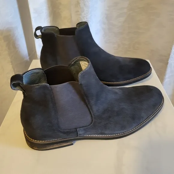 Bruno Marc Men's Classic Ankle Suede Chelsea Boots, Side 15, Gray