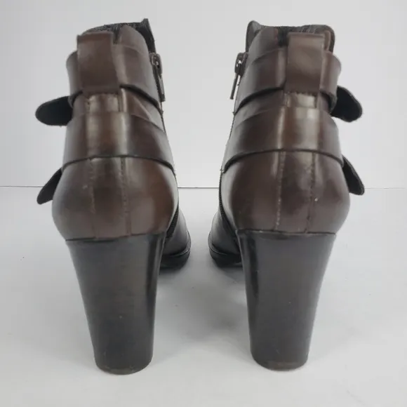 Bruno Premi Brown Strappy Leather Ankle Boots