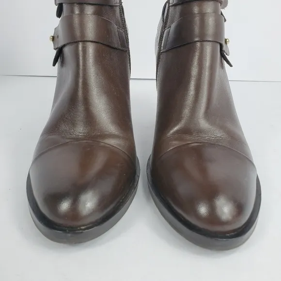 Bruno Premi Brown Strappy Leather Ankle Boots