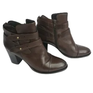 Bruno Premi Brown Strappy Leather Ankle Boots