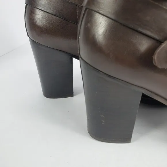 Bruno Premi Brown Strappy Leather Ankle Boots