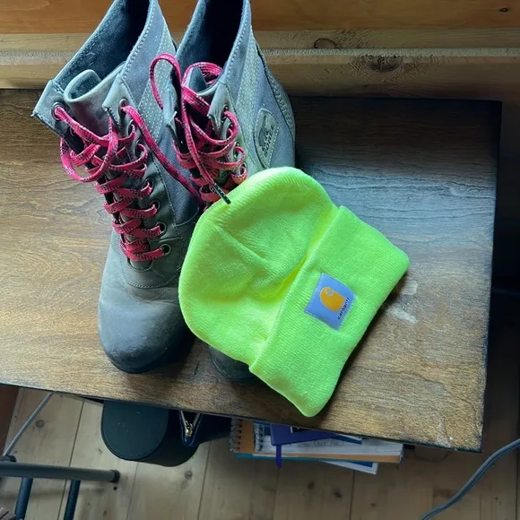 Bundle of boots and hat