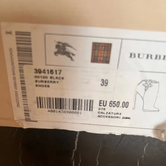 Burberry Black Leather Ankle Boots