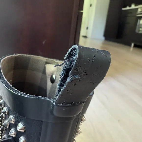 Burberry Black Studded Rain Boots