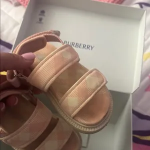 Burberry Peach Check Sandals