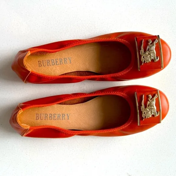 Burberry style ballerina sandals size 6 Hermes color