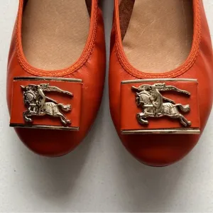 Burberry style ballerina sandals size 6 Hermes color