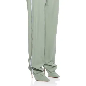 Callie Kill the Track Azalea Wang PantBoot SAGE GREEN Nylon Jogger Boot 7 7.5 8