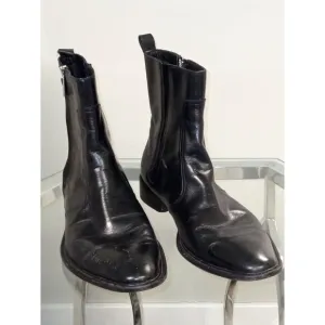 Calvin Klein Men's Black Pointed Toe Boots Size 12