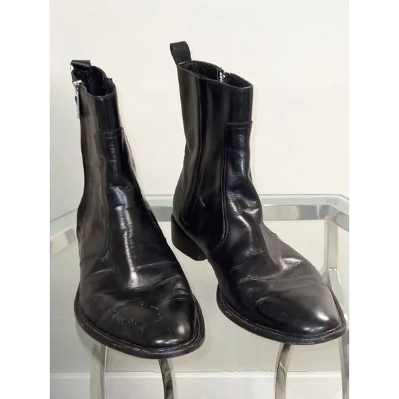 Calvin Klein Men's Black Pointed Toe Boots Size 12