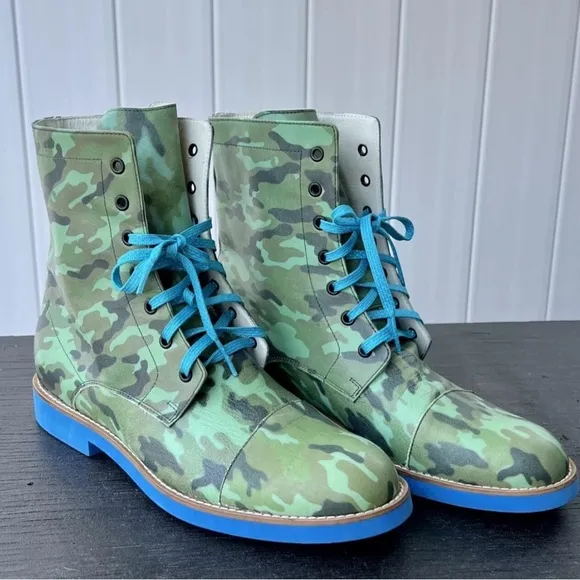 Camouflage Lace-Up Men's Boots