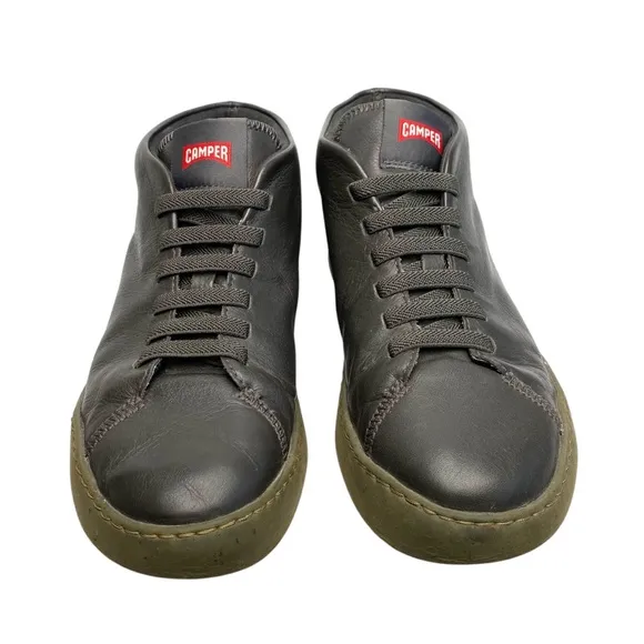 Camper Men’s Peu Touring Gray Leather Mid-Top Sneakers Shoes Size 42