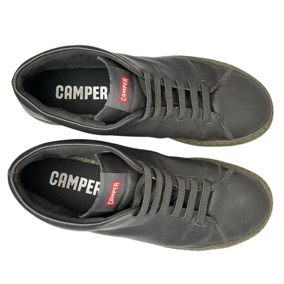 Camper Men’s Peu Touring Gray Leather Mid-Top Sneakers Shoes Size 42