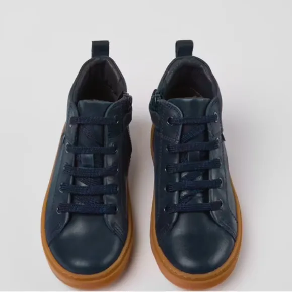 Camper Navy Ankle Boots for Kids 1US