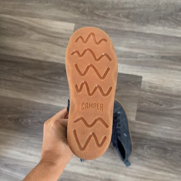 Camper Navy Ankle Boots for Kids 1US