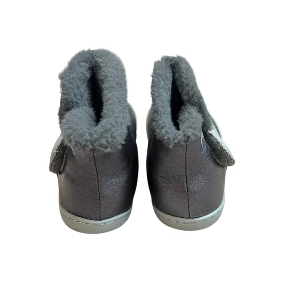 Camper Peu Barefoot Shoes Boots Walkers Metallic Leather Heart Fur Lined Size 25