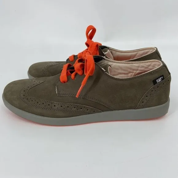 Caterpillar CAT Men's Leather Oxford Lace Up Casual Comfort Shoes Brown Size 8