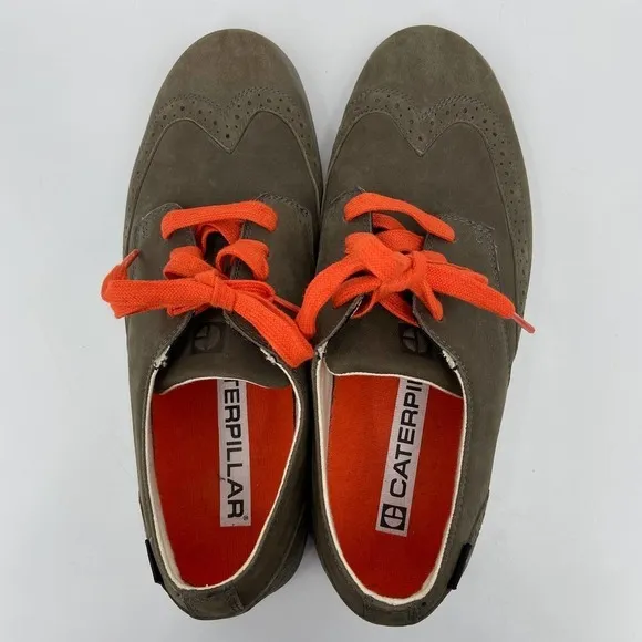 Caterpillar CAT Men's Leather Oxford Lace Up Casual Comfort Shoes Brown Size 8