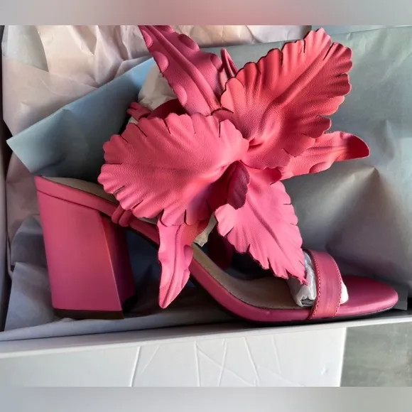 CECELIA NEW YORK, Size 8.5, HIBISCUS Heels, Sandals, Rose Pink, NEW In BOX!