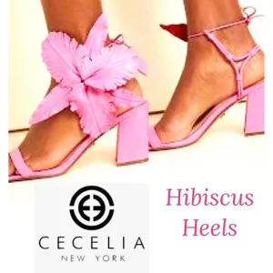 CECELIA NEW YORK, Size 8.5, HIBISCUS Heels, Sandals, Rose Pink, NEW In BOX!