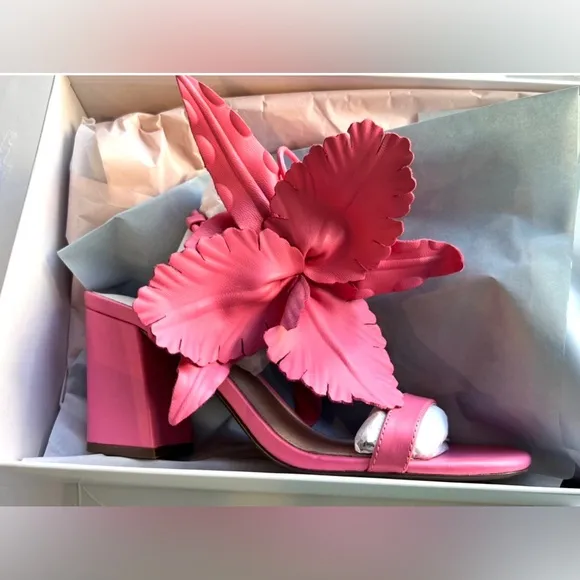 CECELIA NEW YORK, Size 8.5, HIBISCUS Heels, Sandals, Rose Pink, NEW In BOX!