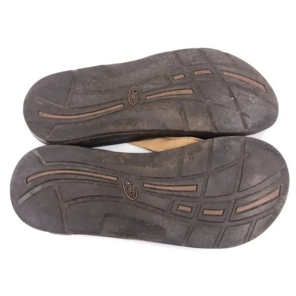 Chaco Brown Leather Playa Sandals Mens 11