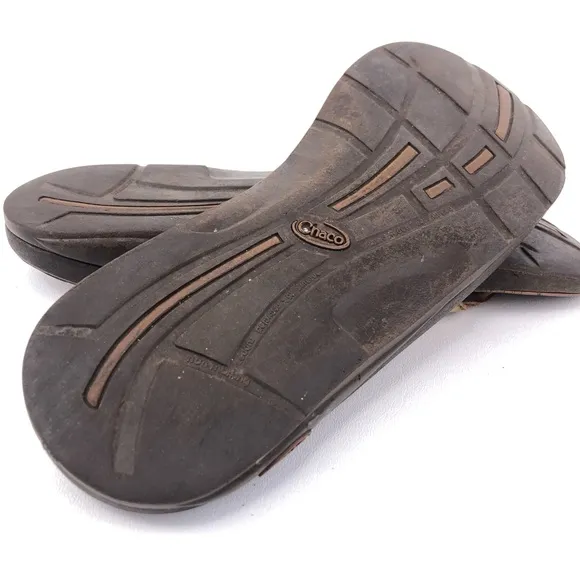 Chaco Brown Leather Playa Sandals Mens 11