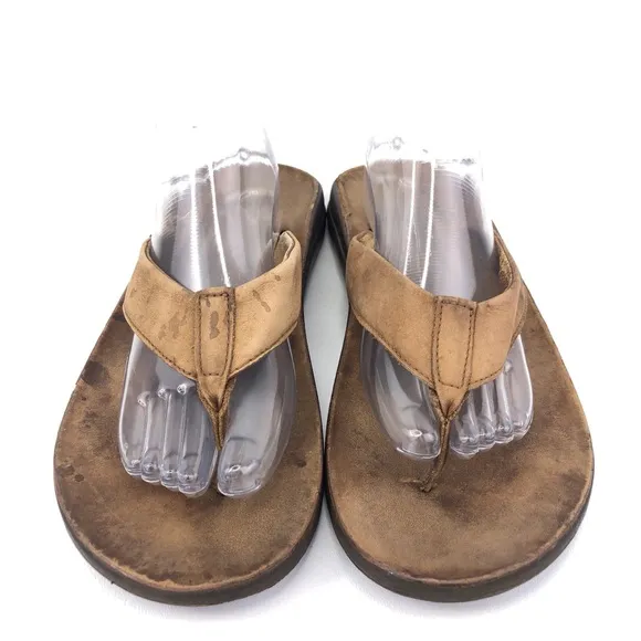 Chaco Brown Leather Playa Sandals Mens 11