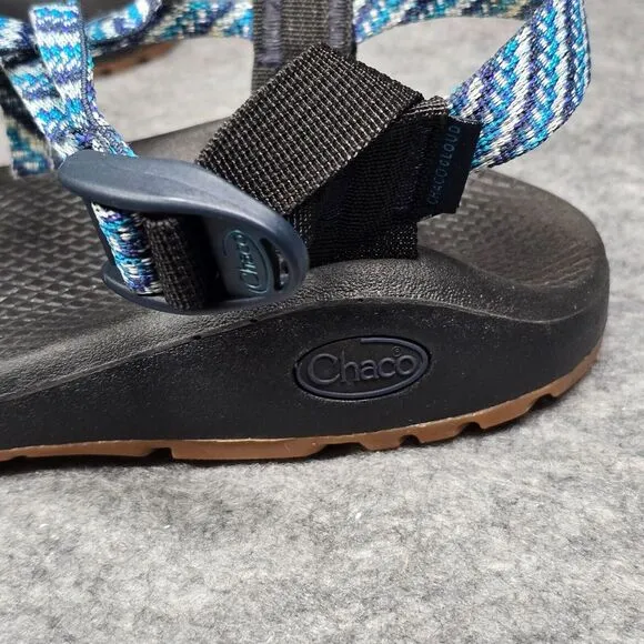 CHACO ZX/2 Cloud 9 Sandals Blue White Dual Adjustable‎ Straps Cushioned Non Slip