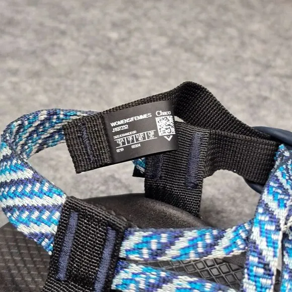 CHACO ZX/2 Cloud 9 Sandals Blue White Dual Adjustable‎ Straps Cushioned Non Slip