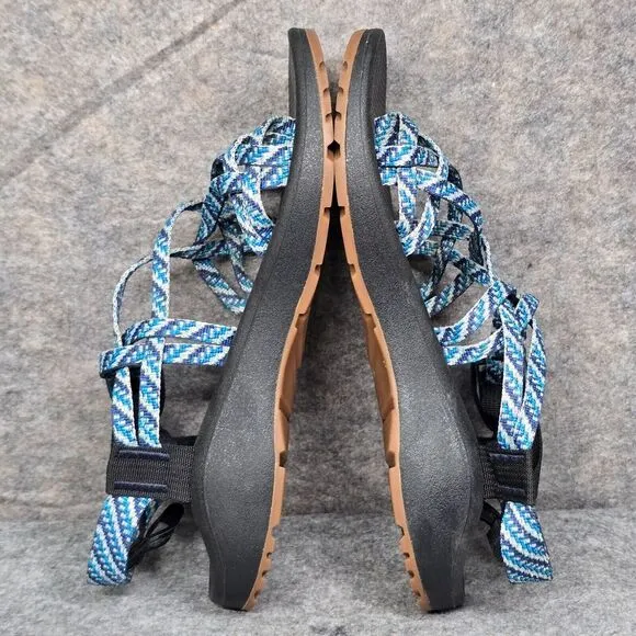 CHACO ZX/2 Cloud 9 Sandals Blue White Dual Adjustable‎ Straps Cushioned Non Slip