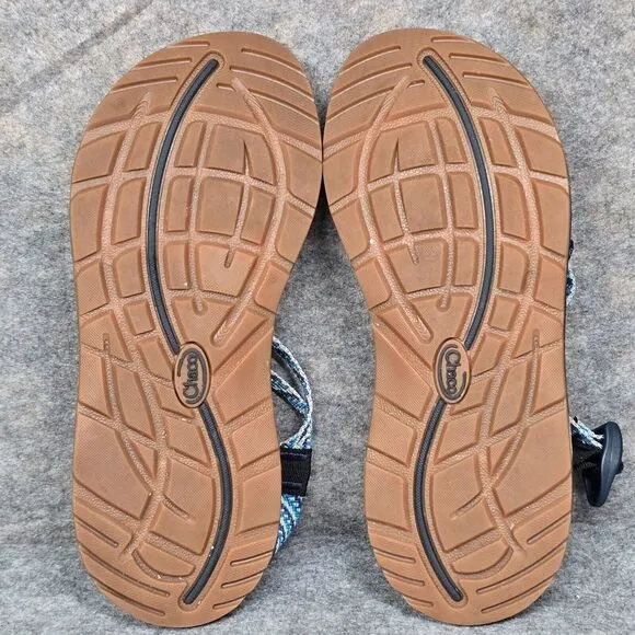CHACO ZX/2 Cloud 9 Sandals Blue White Dual Adjustable‎ Straps Cushioned Non Slip