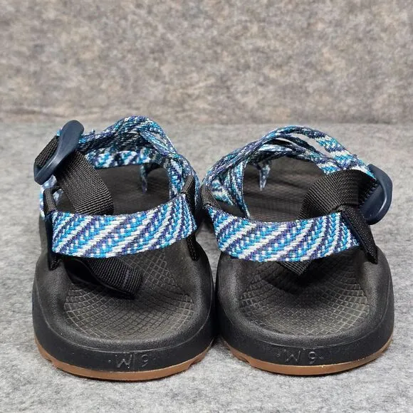 CHACO ZX/2 Cloud 9 Sandals Blue White Dual Adjustable‎ Straps Cushioned Non Slip