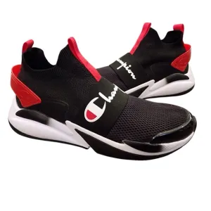 CHAMPION XG Tech Pro Mens Casual Shoes Size 9 Pull On Athletic Black Red Sneaker