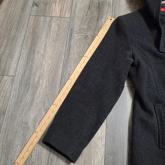 Charcoal Grey Wool Pea Coat