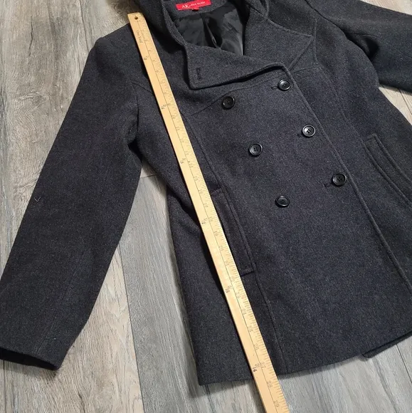 Charcoal Grey Wool Pea Coat