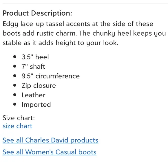 Charles David Yani tassel ankle boots