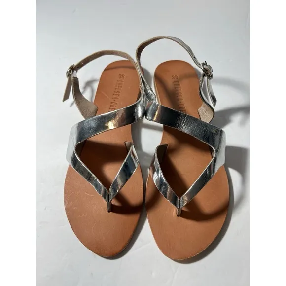 Chelsea Crew Silver Tan Sandals