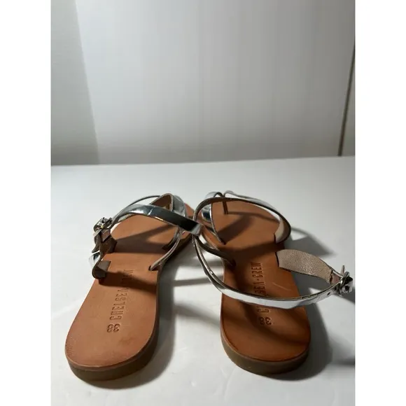 Chelsea Crew Silver Tan Sandals