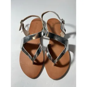 Chelsea Crew Silver Tan Sandals