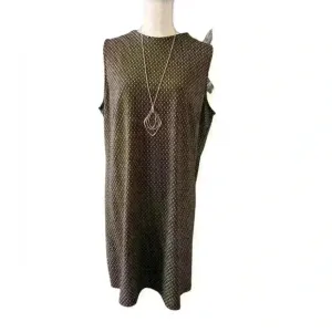 Chico’s black/brown sheath knit dress size 3 (XL)