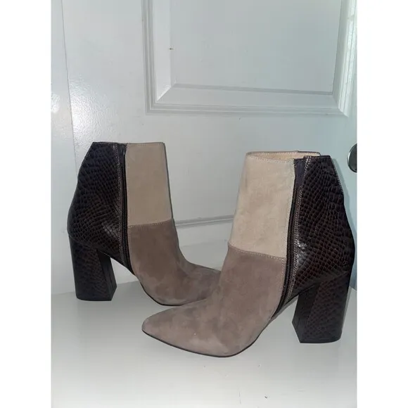 Chinese Laundry Kristin Cavallari Santorini Heeled Ankle Boots size 9.5 Leather